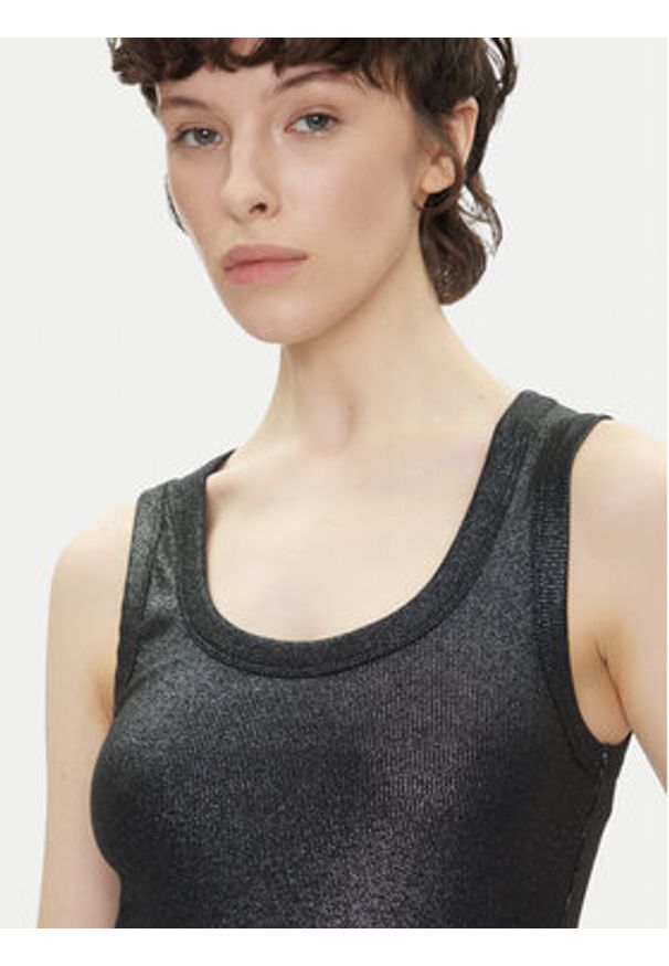 Pepe Jeans Top Lacey PL505993 Czarny Slim Fit. Kolor: czarny. Materiał: bawełna