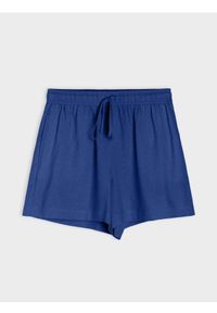 Sinsay - Szorty z domieszką lnu - niebieski. Kolor: niebieski. Materiał: len