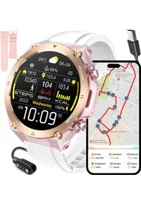 SMARTWATCH z GPS RNCF37 zegarek damski Rubicon + biały pasek R92-2. Rodzaj zegarka: smartwatch. Kolor: biały