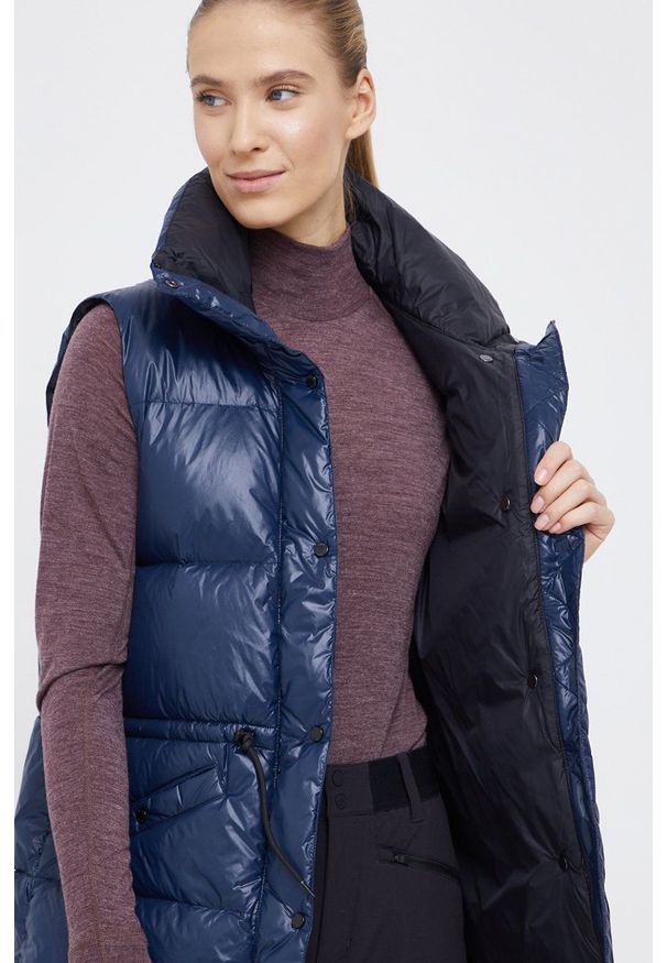 Peak Performance - Bezrękawnik puchowy. Okazja: na co dzień. Kolor: niebieski. Materiał: puch. Długość rękawa: bez rękawów. Styl: casual