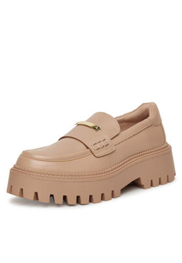 DeeZee Loafersy HY19001-2 Różowy. Kolor: różowy. Materiał: skóra