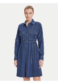 Weekend Max Mara Sukienka jeansowa Balenio 2525226081 Granatowy Regular Fit. Kolor: niebieski. Materiał: bawełna