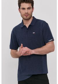 Tommy Jeans - Polo. Okazja: na co dzień. Typ kołnierza: polo. Kolor: niebieski. Materiał: bawełna. Długość: krótkie. Styl: casual #1