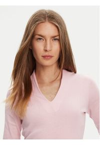 United Colors of Benetton - United Colors Of Benetton Bluzka 3GA2D400U Różowy Slim Fit. Kolor: różowy. Materiał: bawełna #3