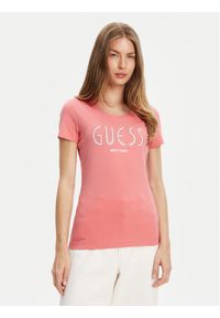Guess T-Shirt W5YI05 J1314 Różowy Regular Fit. Kolor: różowy. Materiał: bawełna