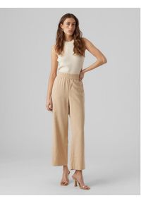 Vero Moda Spodnie materiałowe Carmen 10278926 Beżowy Wide Leg. Kolor: beżowy. Materiał: wiskoza #5