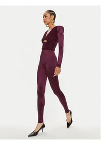 Elisabetta Franchi Kombinezon TU-019-46E2 Bordowy Slim Fit. Kolor: czerwony. Materiał: syntetyk