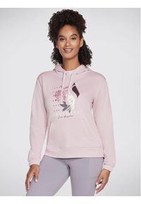 skechers - Skechers Bluza La Dreams Pullover Hoodie HD4 Różowy Regular Fit. Kolor: różowy. Materiał: bawełna #1