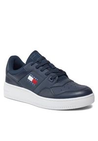 Tommy Jeans Sneakersy Tjm Retro Basket Ess EM0EM01395 Granatowy. Kolor: niebieski. Materiał: skóra #4