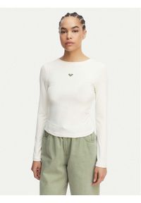 Roxy Longsleeve ERJKT04364 Biały Slim Fit. Kolor: biały. Długość rękawa: długi rękaw #1
