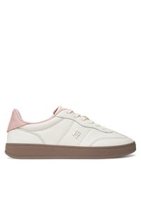 TOMMY HILFIGER - Tommy Hilfiger Sneakersy Th Premium Heritage Sneaker FW0FW08755 Écru. Materiał: skóra