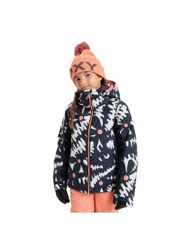 Roxy - Kurtka do sportów zimowych techniczna dla Dziewczynki FREE JET 10K. Kolor: czarny. Materiał: poliester, materiał. Sezon: zima. Sport: narciarstwo