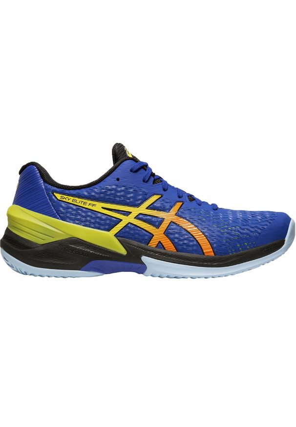 Asics Sky Elite FF 1051A031-400. Kolor: niebieski. Materiał: syntetyk. Szerokość cholewki: normalna. Sport: siatkówka