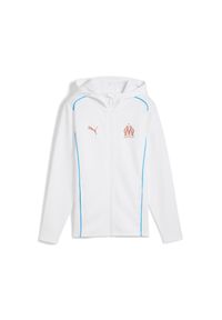 Puma - Dziecięca bluza dresowa z kapturem OM Casuals 2024/25. Typ kołnierza: kaptur. Kolor: niebieski, biały, wielokolorowy. Materiał: dresówka. Sport: piłka nożna