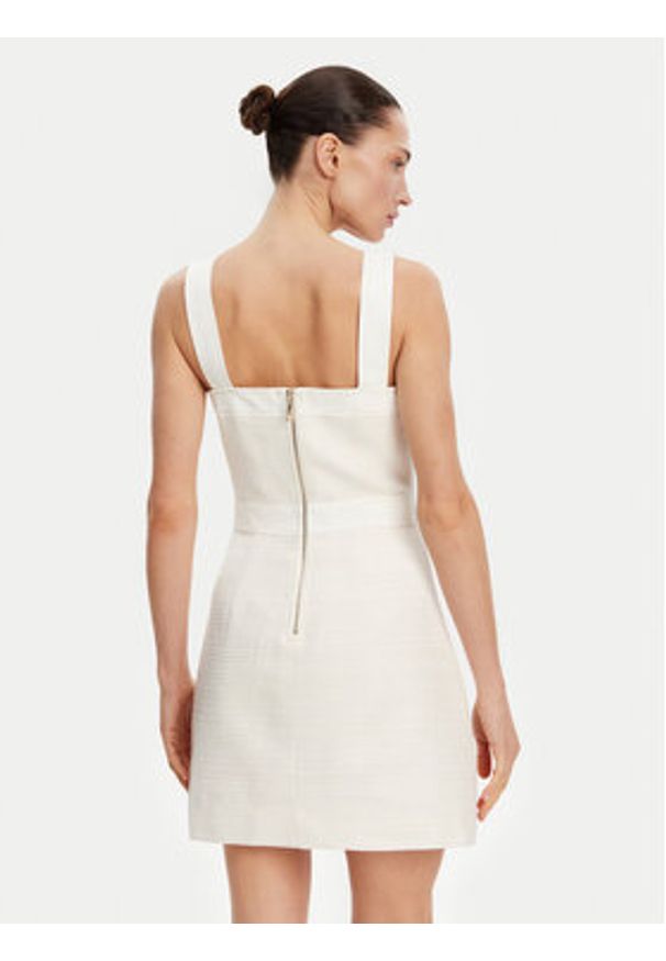 Guess Sukienka codzienna W5GK77 WH610 Écru Slim Fit. Okazja: na co dzień. Kolor: kremowy. Materiał: bawełna. Typ sukienki: proste. Styl: casual
