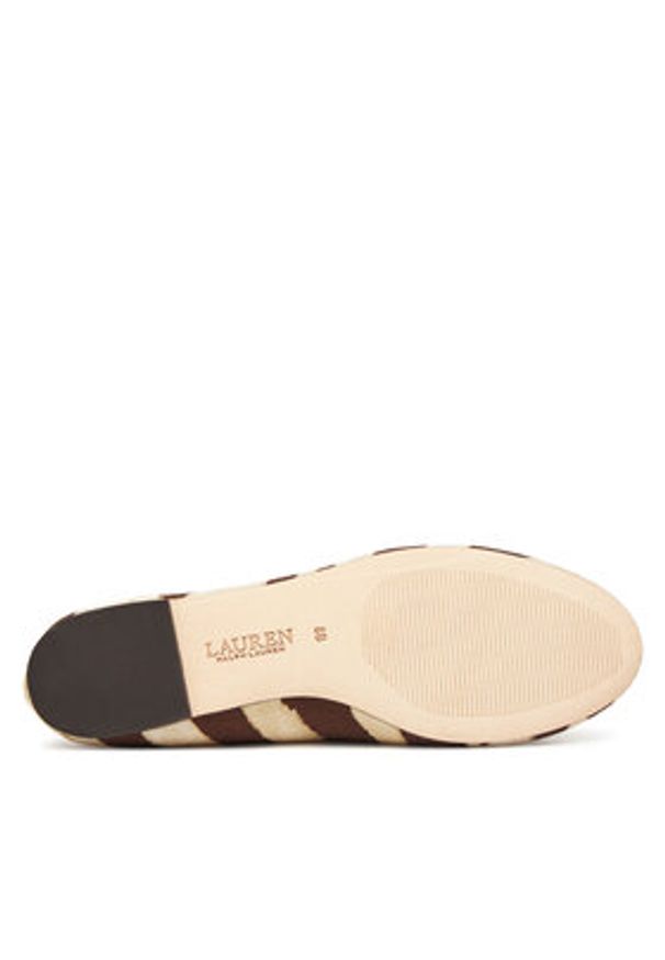 Lauren Ralph Lauren - LAUREN RALPH LAUREN Baleriny Jayna 802974360001 Brązowy. Kolor: brązowy. Materiał: materiał