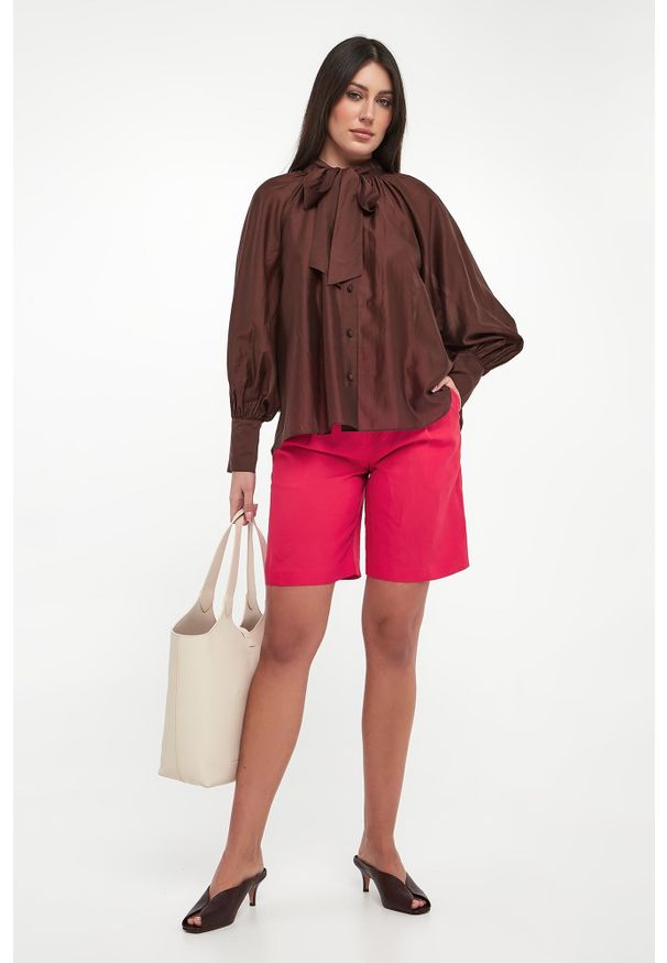 Twinset Milano - Koszula damska satynowa TWINSET ACTITUDE. Materiał: satyna