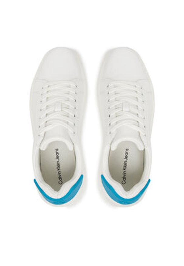 Calvin Klein Jeans Sneakersy Chunky Cupsole Ru Patch Lth YM0YM01296 Biały. Kolor: biały. Materiał: skóra