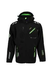 Kurtka softshellowa męska Geographical Norway Richier SAM-RBM NEW MEN 007. Kolor: czarny. Materiał: softshell. Sport: turystyka piesza #1