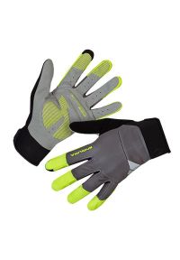 ENDURA - Rękawiczki rowerowe męskie Endura Windchill hi-viz. Kolor: szary. Sport: kolarstwo