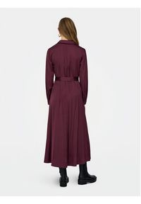 only - ONLY Sukienka koszulowa Mika 15361725 Bordowy Regular Fit. Kolor: czerwony. Materiał: syntetyk. Typ sukienki: koszulowe #3