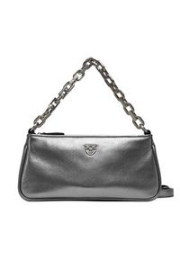 Pinko - PINKO Torebka Half Moon Baguette Mini AI 25-26 PLTT 105069 A2O9 Srebrny. Kolor: srebrny. Materiał: skórzane #9