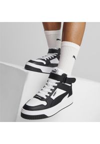 Puma - Damskie sneakersy Carina Street Mid PUMA White Black. Kolor: biały, czarny, wielokolorowy. Sezon: lato