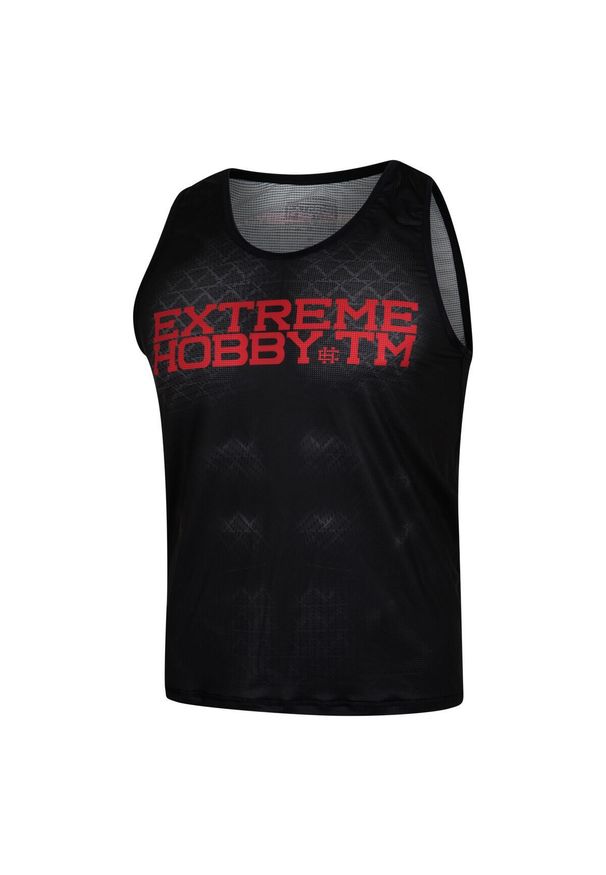 Koszulka sportowa bez rękawów męska Tank top EXTREME HOBBY BLACK ARMOUR. Kolor: czarny. Materiał: elastan, poliester. Długość rękawa: bez rękawów. Styl: sportowy