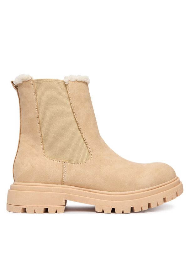 Botki Calvin Klein. Kolor: beżowy