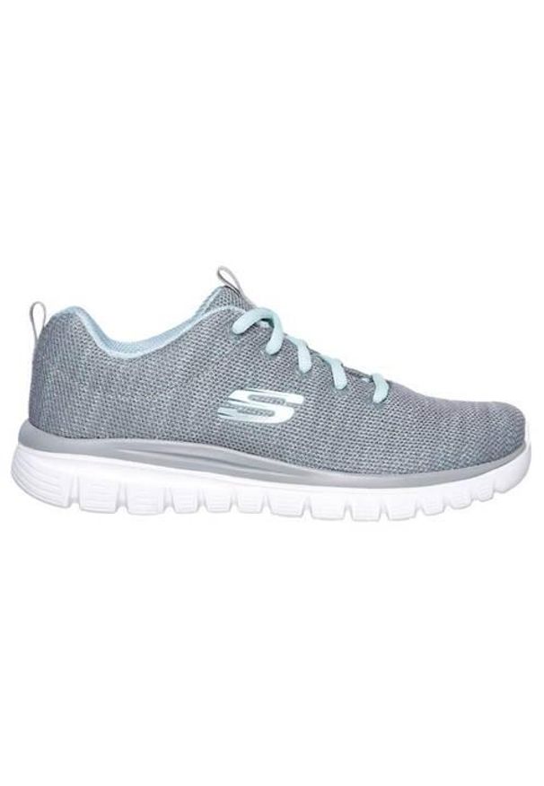 skechers - Obuwie Sportowe Damskie Skechers Graceful-Twisted Fortune Szary. Kolor: szary. Materiał: guma, syntetyk, tkanina, materiał. Sport: turystyka piesza