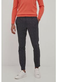 Only & Sons spodnie męskie kolor szary proste. Okazja: na co dzień. Kolor: szary. Materiał: bawełna, dzianina. Styl: casual