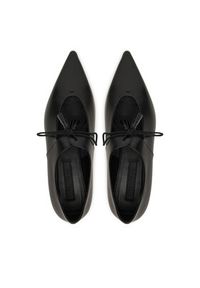 Max Mara Półbuty Laceup 2524526111600 Czarny. Kolor: czarny. Materiał: skóra #4