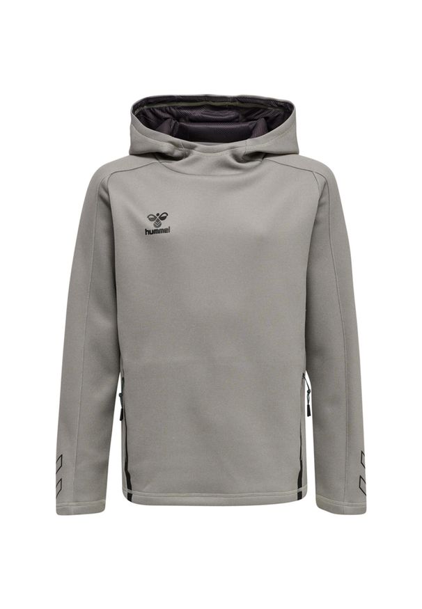 Bluza z kapturem dla dzieci Hummel Cima Xk. Typ kołnierza: kaptur. Kolor: szary. Wzór: nadruk. Sport: joga i pilates