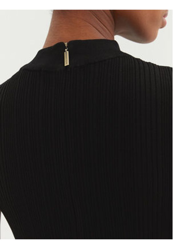 MICHAEL Michael Kors Sukienka dzianinowa MR582UN33D Czarny Slim Fit. Kolor: czarny. Materiał: wiskoza