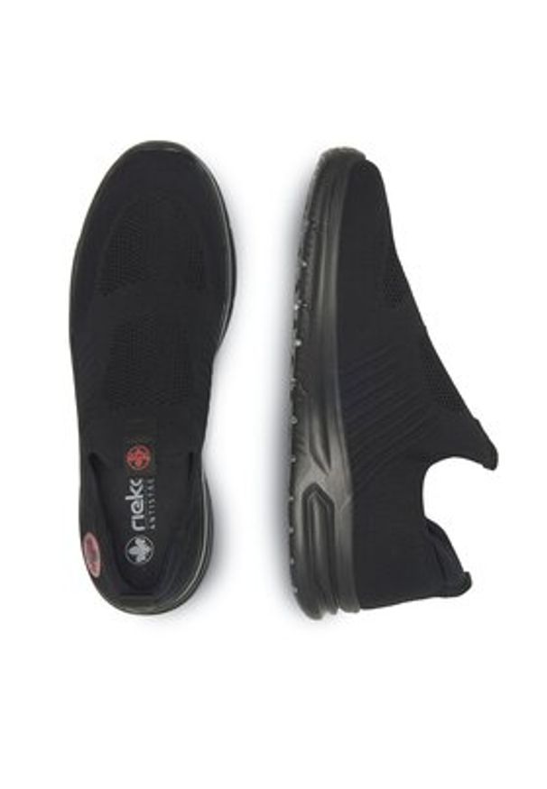 Rieker Sneakersy B7365-00 Czarny. Kolor: czarny. Materiał: materiał