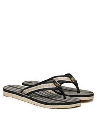 TOMMY HILFIGER - Tommy Hilfiger Japonki Im Th Print Beach Sandal FW0FW08370 Czarny. Kolor: czarny. Materiał: materiał. Wzór: nadruk #4