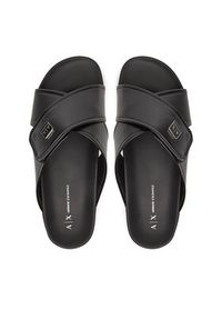 Armani Exchange Klapki XDP063 XV927 00002 Czarny. Kolor: czarny. Materiał: skóra #4