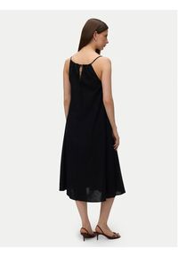 Vero Moda Sukienka letnia Emilo 10340519 Czarny Loose Fit. Kolor: czarny. Materiał: len. Sezon: lato #5