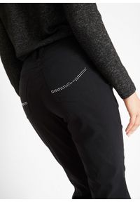 Spodnie BOOTCUT z bengaliny ze sztrasami bonprix czarny. Kolor: czarny. Materiał: materiał, poliester, elastan, wiskoza #3
