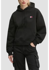Tommy Jeans - TOMMY JEANS Czarna damska bluza. Kolor: czarny