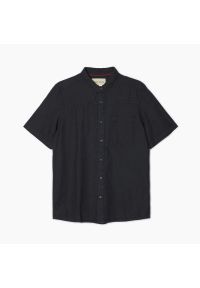 Cropp - Czarna koszula z denimu - Czarny. Kolor: czarny. Materiał: denim