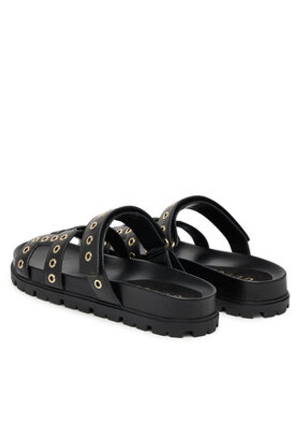 Guess Klapki FLPFAS ELE03 Czarny. Kolor: czarny. Materiał: skóra
