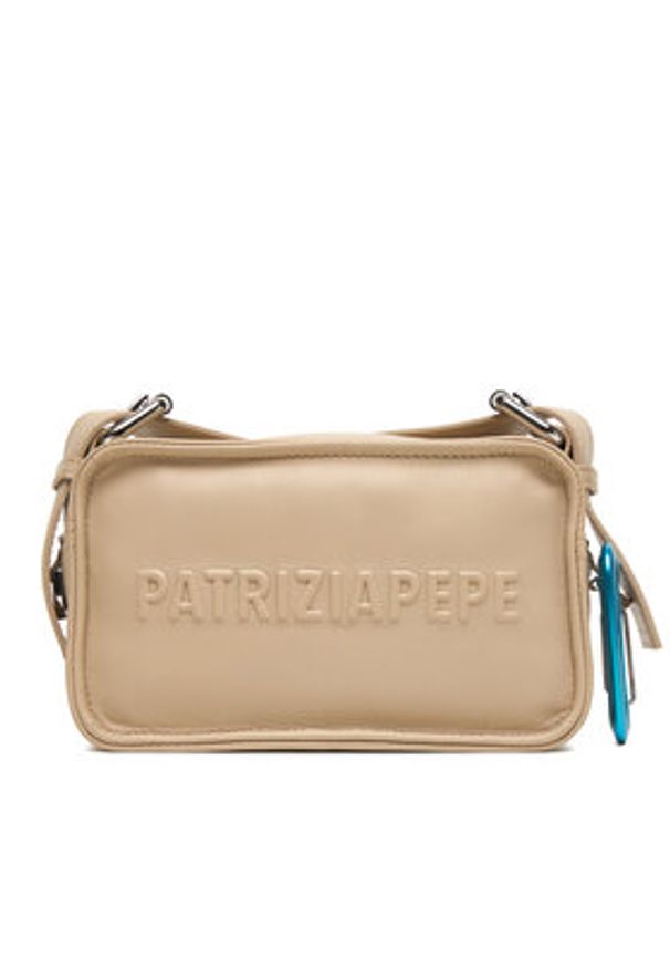 Patrizia Pepe Torebka 2B0153/L113-R874 Beżowy. Kolor: beżowy. Materiał: skórzane