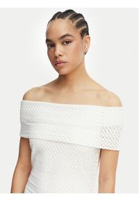 MICHAEL Michael Kors Sukienka codzienna MS683E1KS1 Biały Slim Fit. Okazja: na co dzień. Kolor: biały. Materiał: syntetyk. Typ sukienki: proste. Styl: casual #4