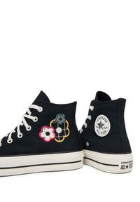 Converse Trampki Chuck Taylor All Star Lift Platform Floral Patchwork A15534C Czarny. Kolor: czarny. Materiał: materiał. Obcas: na platformie #5
