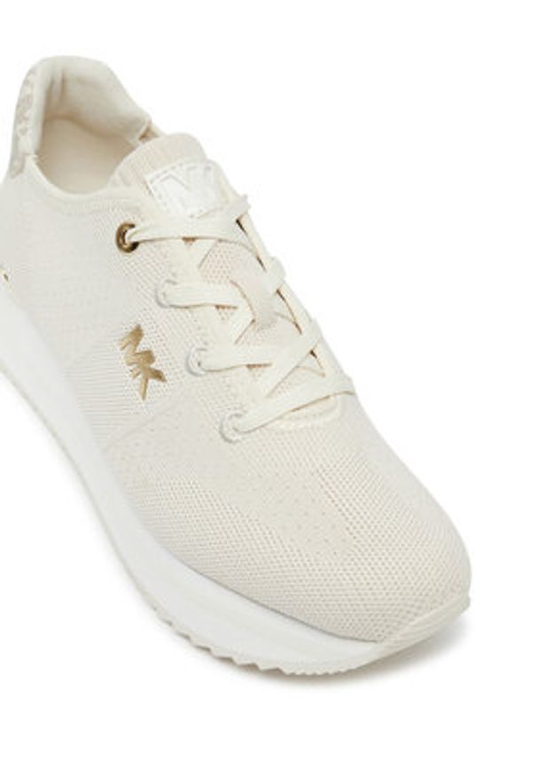 Michael Kors Sneakersy 43F2MQFSAD Beżowy. Kolor: beżowy. Materiał: materiał