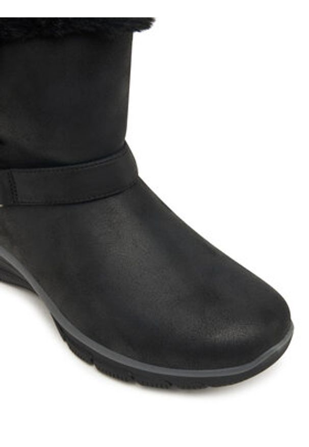 skechers - Skechers Botki Easy Going 168045/BLK Czarny. Kolor: czarny. Materiał: skóra