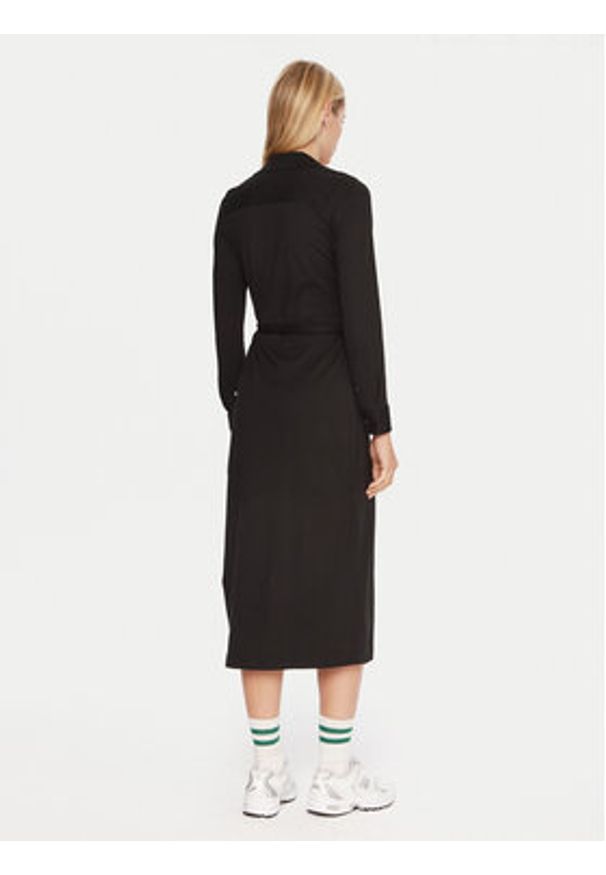 Lacoste Sukienka codzienna EF6022 Czarny Slim Fit. Okazja: na co dzień. Kolor: czarny. Materiał: bawełna. Typ sukienki: proste. Styl: casual