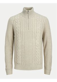 Jack & Jones - Jack&Jones Sweter Craig 12260826 Écru Regular Fit. Materiał: syntetyk #7