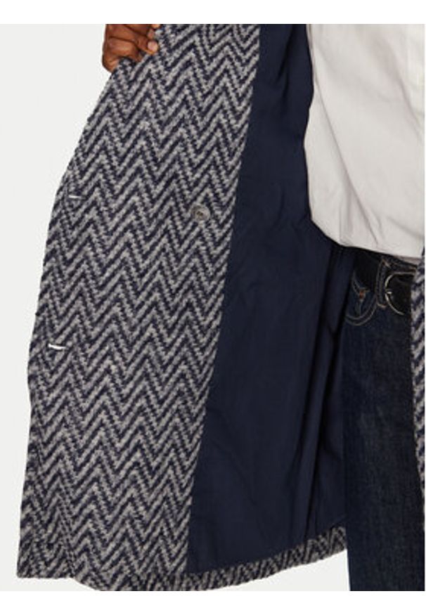 United Colors of Benetton - United Colors Of Benetton Płaszcz wełniany 2JCHDN06D Kolorowy Loose Fit. Materiał: syntetyk. Wzór: kolorowy